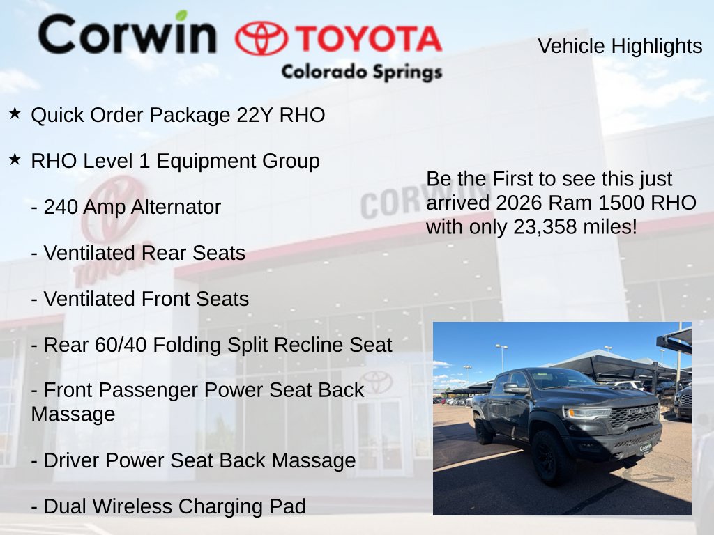 Used 2026 RAM 1500 RHO w/ RHO Level 1 Equipment Group AWD/4WD image 4