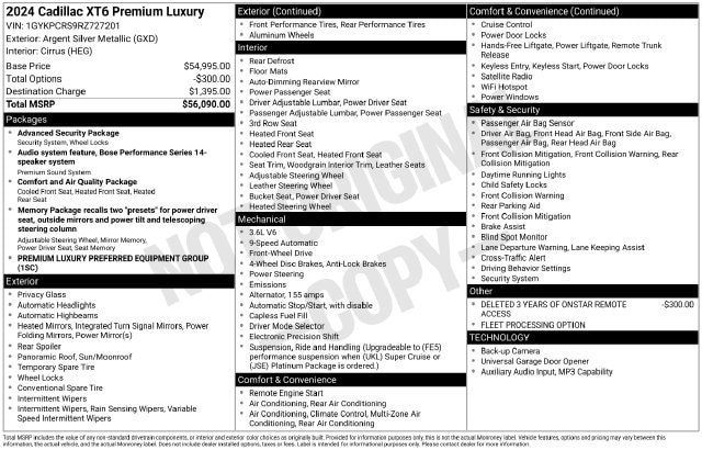 Certified 2024 Cadillac XT6 Premium Luxury FWD image 37