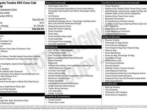 Used 2022 Toyota Tundra SR5 AWD/4WD image 2