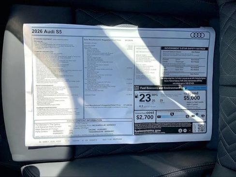 New 2026 Audi S5 Premium Plus AWD/4WD image 12