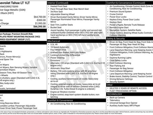 Used 2024 Chevrolet Tahoe LT AWD/4WD image 7