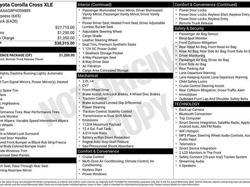 Used 2023 Toyota Corolla Cross XLE w/ Convenience Package FWD image 32