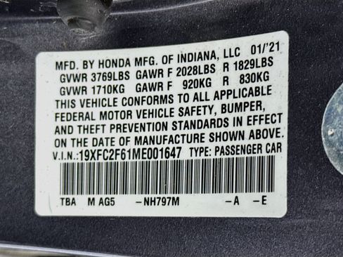 Certified 2021 Honda Civic LX image 29