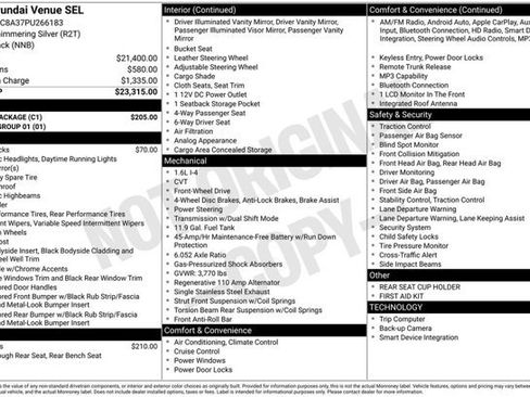 Used 2023 Hyundai Venue SEL w/ Cargo Package FWD image 31
