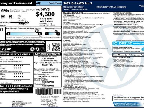 Used 2023 Volkswagen ID.4 Pro S AWD/4WD image 2