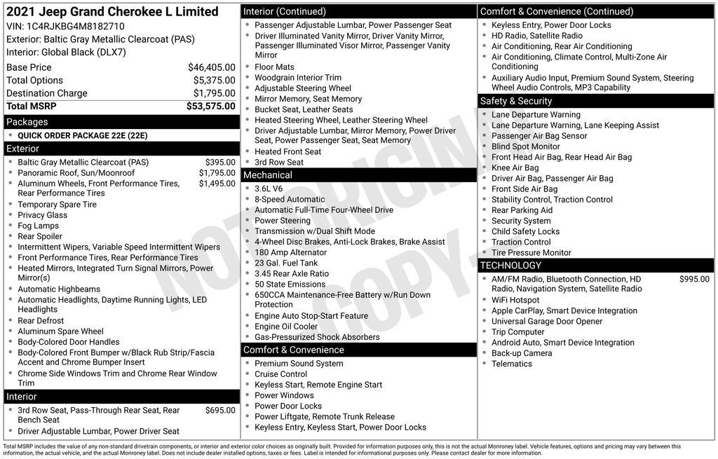Used 2021 Jeep Grand Cherokee L Limited AWD/4WD image 6