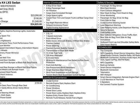 New 2026 Kia K4 LXS image 2