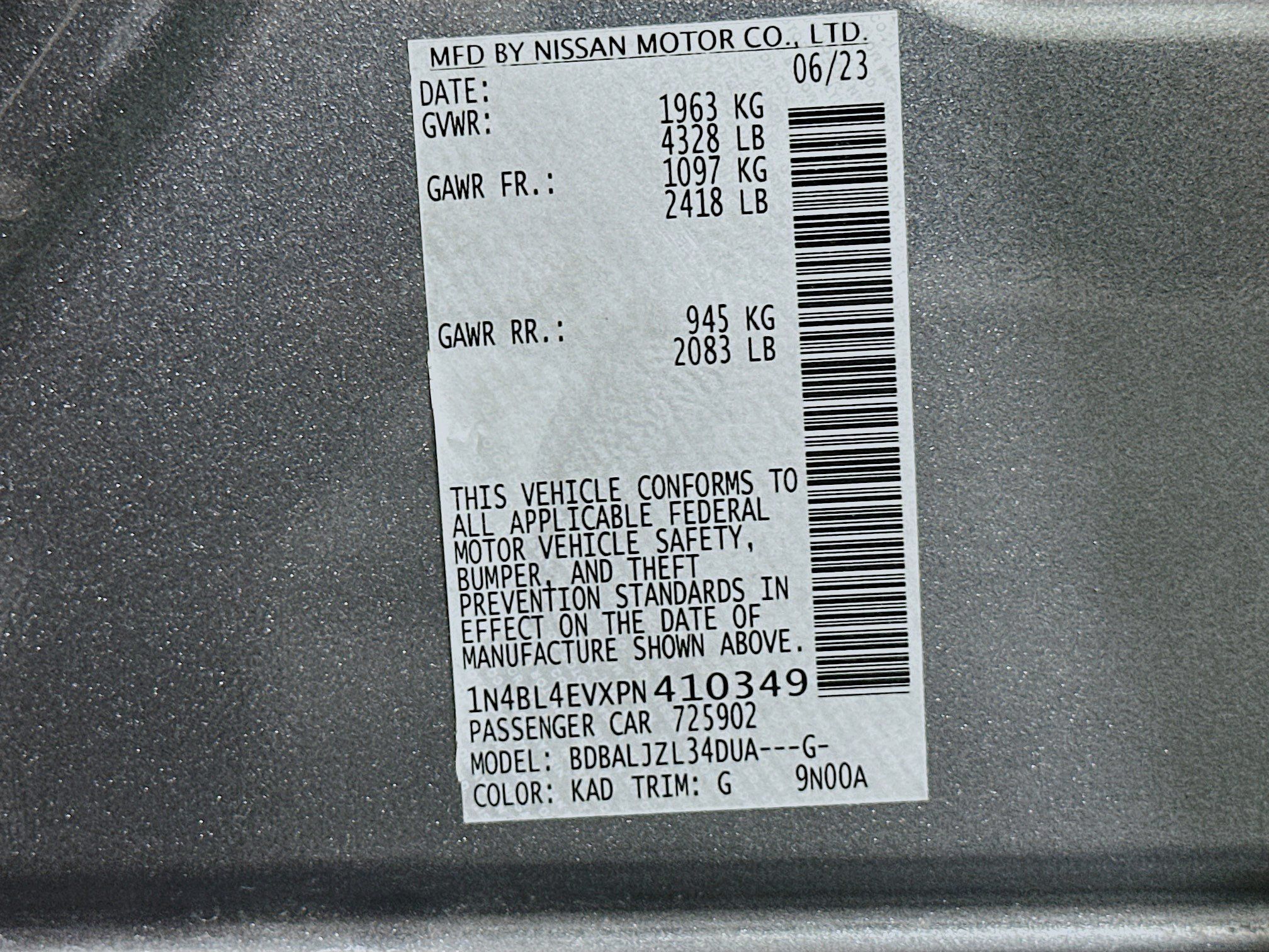 Used 2023 Nissan Altima 2.5 SL FWD image 12