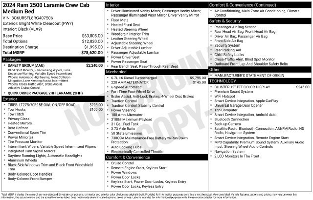 Used 2024 RAM 2500 Laramie w/ Safety Group AWD/4WD image 5