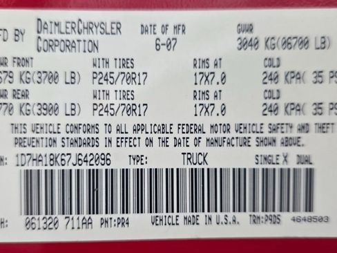 Used 2007 Dodge Ram 1500 Truck ST RWD image 37
