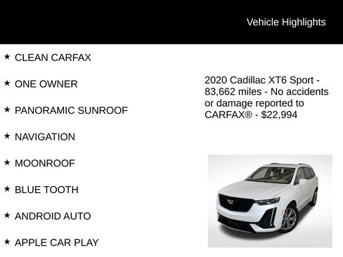 Used 2020 Cadillac XT6 Sport w/ Platinum Package image 8