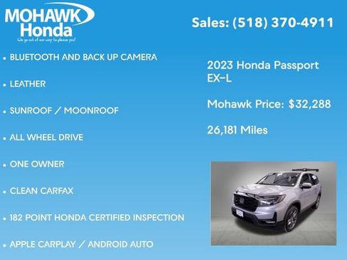 Certified 2023 Honda Passport EX-L image 8