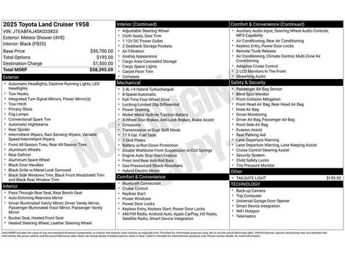 Used 2025 Toyota Land Cruiser 1958 image 2