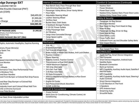 Used 2022 Dodge Durango SXT w/ Blacktop Package AWD/4WD image 15