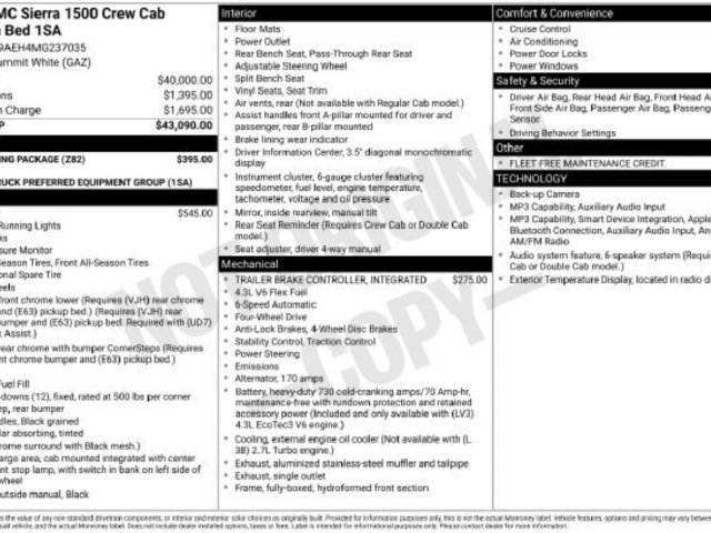 Used 2021 GMC Sierra 1500 4x4 Crew Cab w/ Trailering Package image 37
