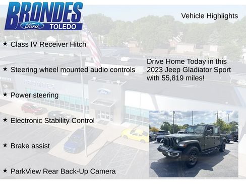 Used 2023 Jeep Gladiator Sport w/ Trailer Tow Package AWD/4WD image 12