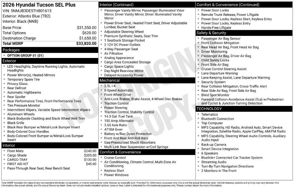 New 2026 Hyundai Tucson SEL Plus FWD image 15