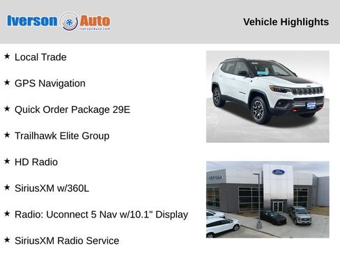 Used 2024 Jeep Compass Trailhawk w/ Trailhawk Elite Group AWD/4WD image 2