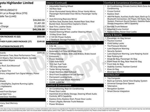 Used 2018 Toyota Highlander Limited Platinum w/ Protection Package #3 image 37