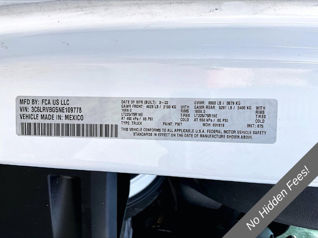 Used 2022 RAM ProMaster 1500 w/ Driver Convenience Group FWD image 23