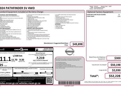 Used 2024 Nissan Pathfinder SV AWD/4WD image 8
