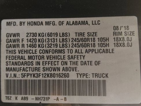 Used 2019 Honda Ridgeline Sport image 33