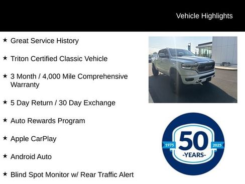 Used 2019 RAM 1500 Limited w/ Body Color Bumper Group AWD/4WD image 8