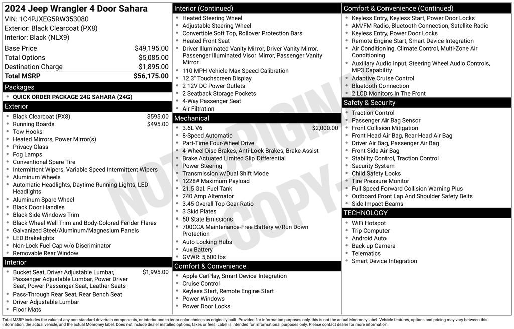 Certified 2024 Jeep Wrangler Unlimited Sahara AWD/4WD image 24