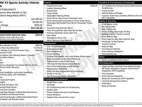 Used 2019 BMW X3 sDrive30i w/ Driving Assistance Package RWD image 7