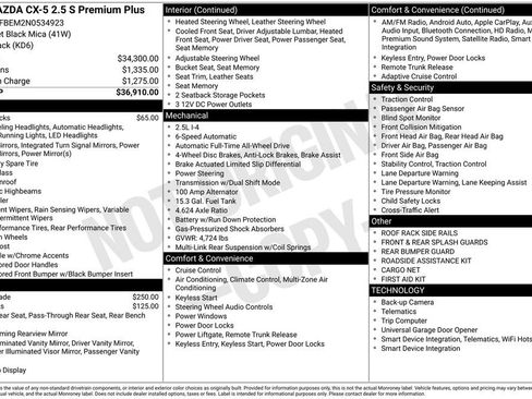 Certified 2022 MAZDA CX-5 AWD 2.5 S w/ Premium Plus Pkg image 9