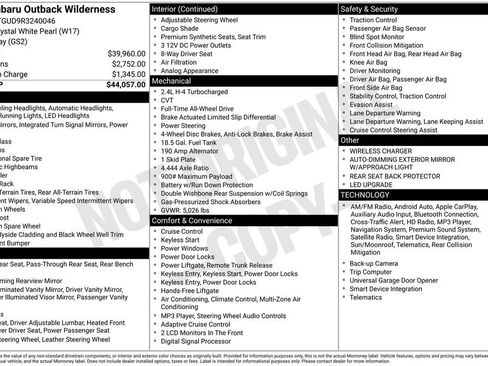 Used 2024 Subaru Outback Wilderness image 26