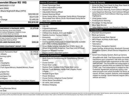 Used 2025 Chevrolet Blazer RS w/ Driver Confidence II Package AWD/4WD image 4