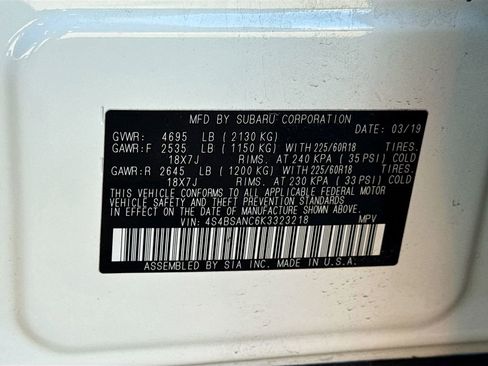 Used 2019 Subaru Outback 2.5i Limited image 43