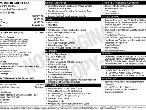 New 2024 GMC Acadia Denali w/ LPO, Floor Liner Package image 25