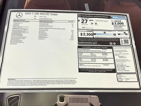 New 2026 Mercedes-Benz C 300 4MATIC Sedan image 18