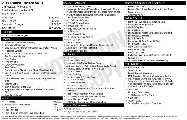 Used 2019 Hyundai Tucson Value AWD/4WD image 17