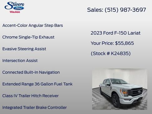 Used 2023 Ford F150 Lariat w/ Max Trailer Tow Package AWD/4WD image 30
