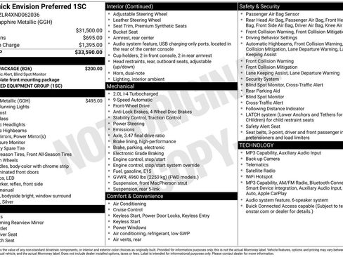 Used 2022 Buick Envision Preferred w/ Safety Package FWD image 13