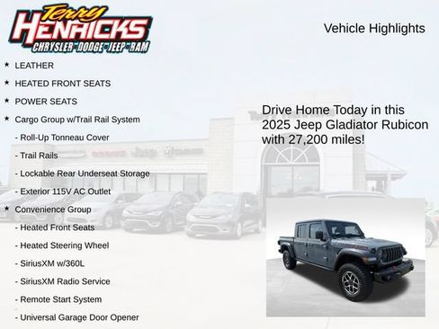 Used 2025 Jeep Gladiator Rubicon AWD/4WD image 4