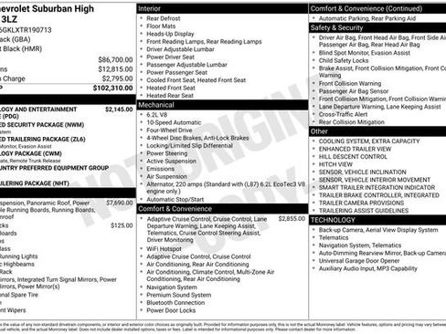 New 2026 Chevrolet Suburban High Country image 3