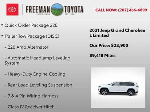 Used 2021 Jeep Grand Cherokee L Limited w/ Trailer Tow Package AWD/4WD image 5