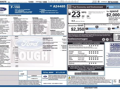 Certified 2024 Ford F150 Lariat w/ Equipment Group 502A High AWD/4WD image 41
