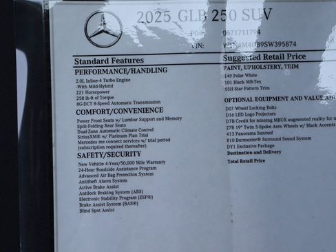 New 2025 Mercedes-Benz GLB 250 image 49