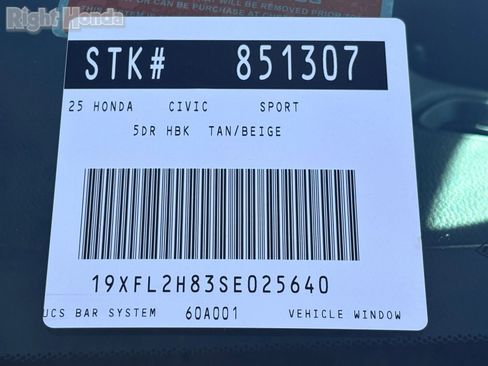 Certified 2025 Honda Civic Sport image 33