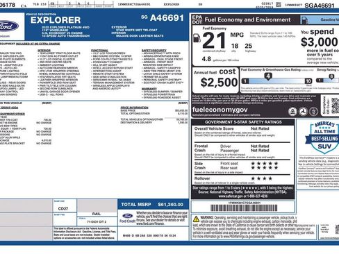 Certified 2025 Ford Explorer Platinum w/ Ultimate Package image 3