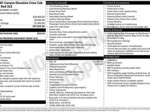 Used 2022 GMC Canyon Elevation w/ Trailering Package RWD image 3