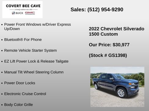 Used 2022 Chevrolet Silverado 1500 Custom RWD image 36
