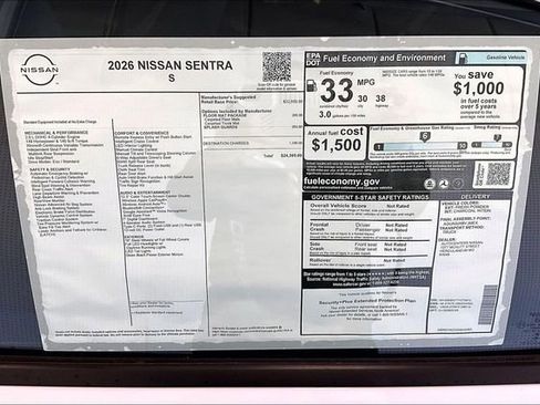 New 2026 Nissan Sentra S FWD image 36