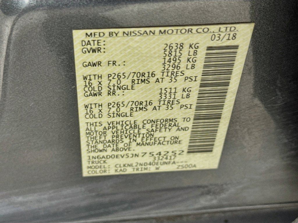 Used 2018 Nissan Frontier SV w/ Value Truck Package AWD/4WD image 34