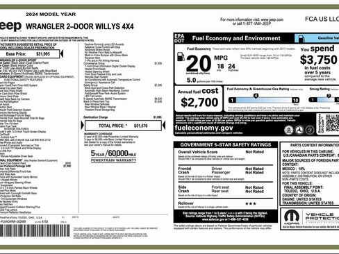 Certified 2024 Jeep Wrangler Willys image 2